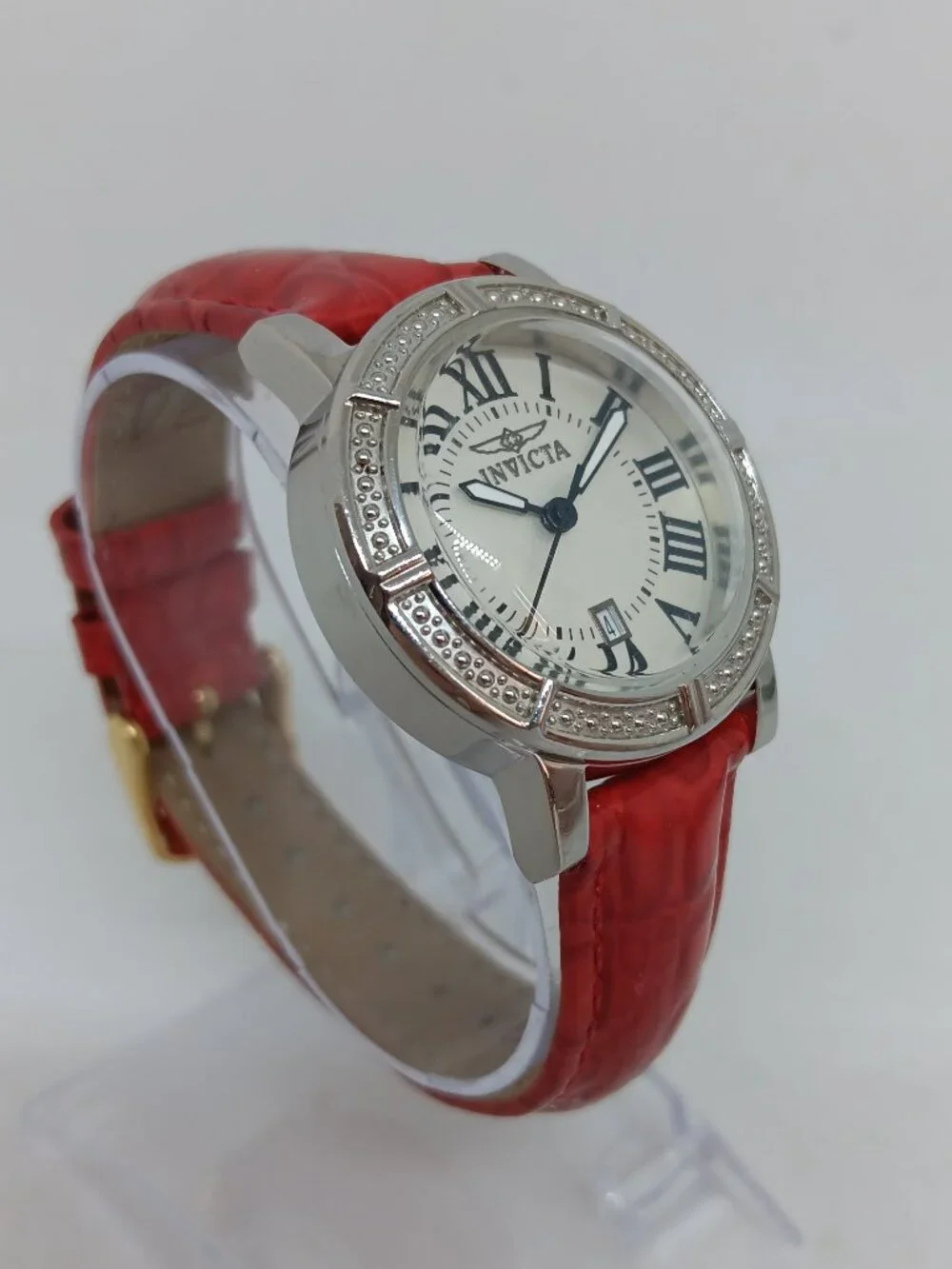 Invicta Wildflower 13967 Women's 33mm S/Steel Swiss Quartz Date Watch NEW BATT